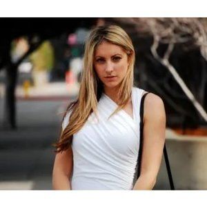 Michelle Mason x Revolve Asymmetrical Dress in White